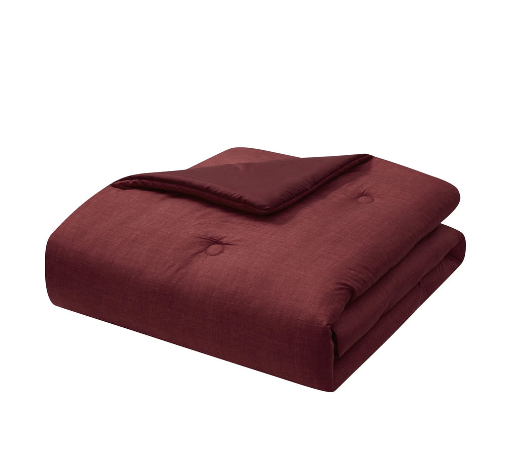 10 Piece Red Texture Bed in a Bag Comforter Set with Sheets, King
