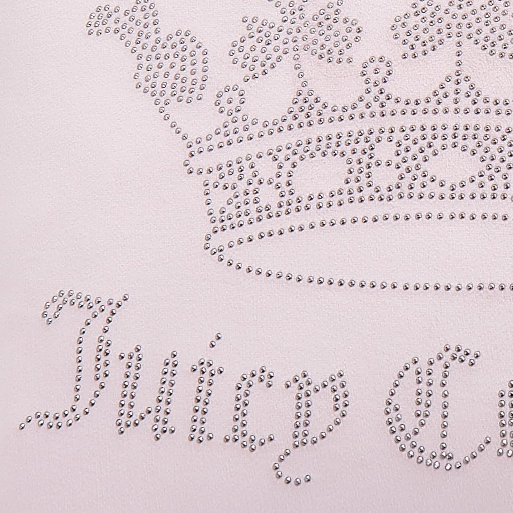 Juicy Couture - Decorative Accent Pillow, Velvet Rhinestone Crown, Premium Reversible Throw Pillow, Living Room and Bedroom Décor, Measures 20" X 20", Pink Blush