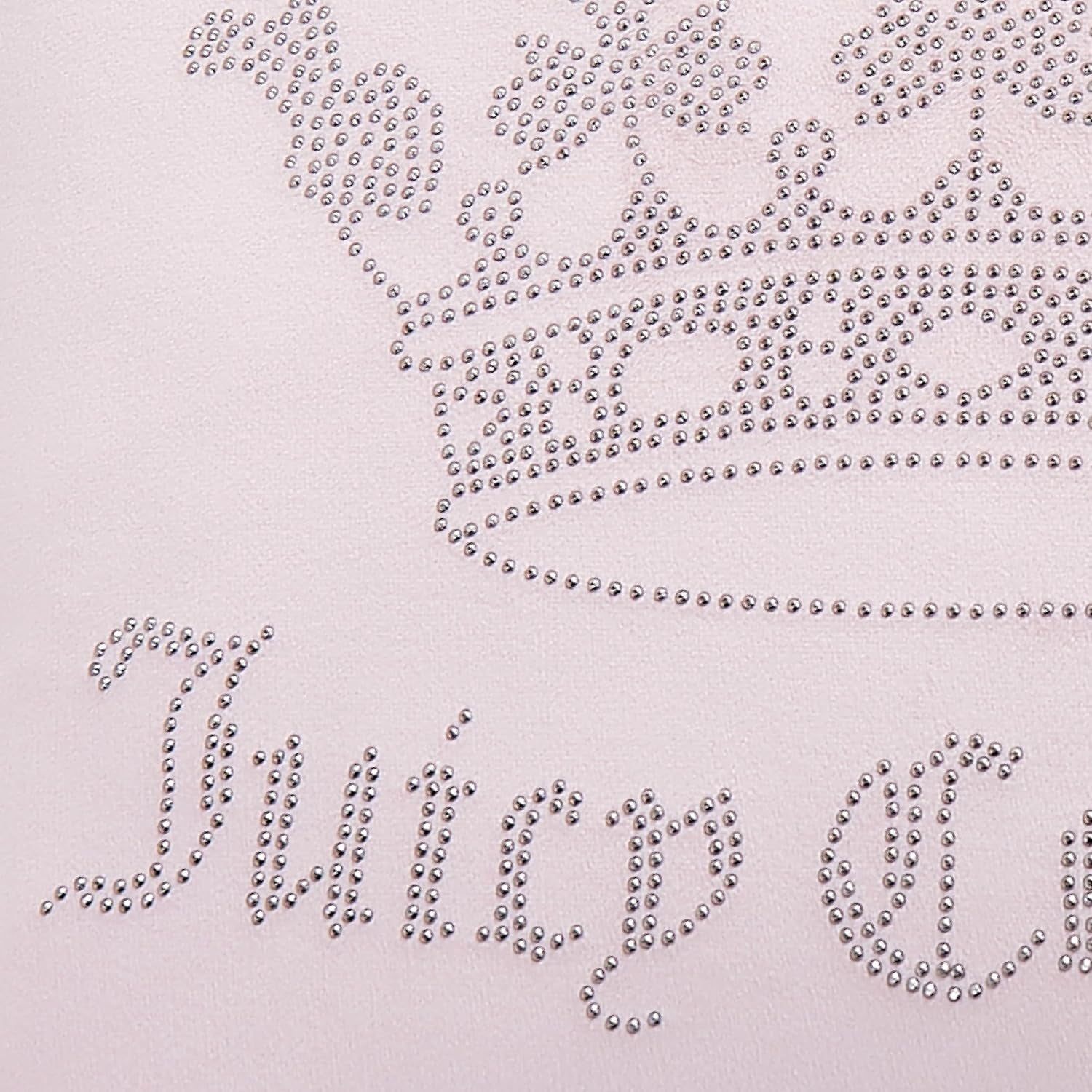 Juicy Couture - Decorative Accent Pillow, Velvet Rhinestone Crown, Premium Reversible Throw Pillow, Living Room and Bedroom Décor, Measures 20" X 20", Pink Blush